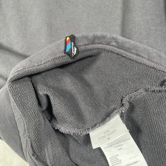 La Sportiva Stoke Hoodie Women L Carbon/Hibiscus Sweatshirt French Terry - Picture 14 of 14